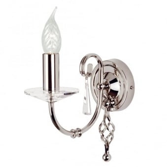 Aegean Single Arm Polished Nickel Wall Light