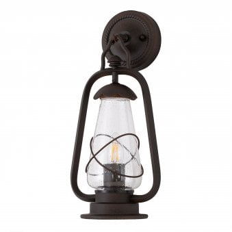 Miners Wrought Iron Outdoor Wall Light