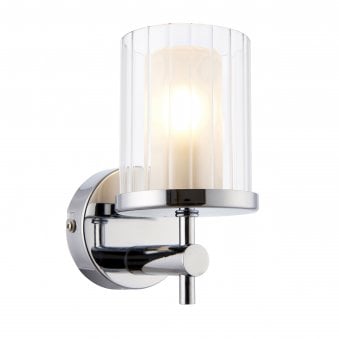 Britton IP44 Bathroom Wall Light in Chrome