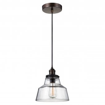 Baskin Pendant in Aged Brass & Dark Weathered Zinc