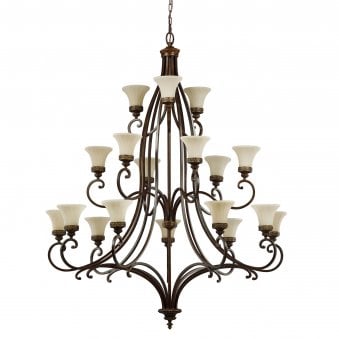 Drawing Room Eighteen Light Chandelier in Walnut