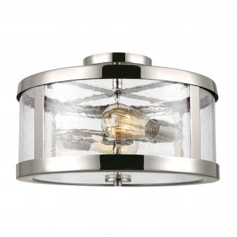 Harrow Semi Flush Mount Ceiling Light in Polished Nickel