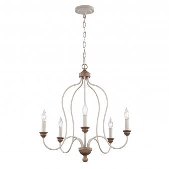 Hartsville Five Light Chandelier or Semi Flush Fitting