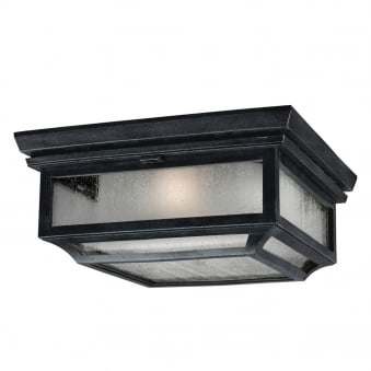 Shepherd Coastal 2 Light Ceiling Light in Dark Weathered Zinc