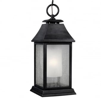 Shepherd Large Coastal Chain Lantern Pendant in Dark Weathered Zinc
