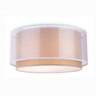 Chicago Flush Ceiling Fitting in Taupe with Frosted Diffuser