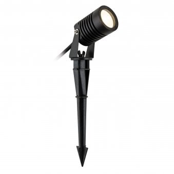 Veron Exterior IP65 LED Short Spike Spot Light in Black