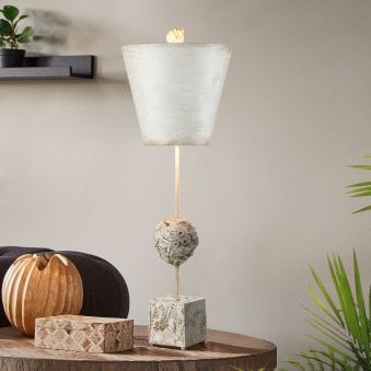 Petra Table Lamp in Bone White