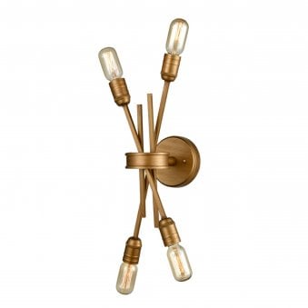 Leburnick 4 Light Wall or Ceiling Light In Antique Gold