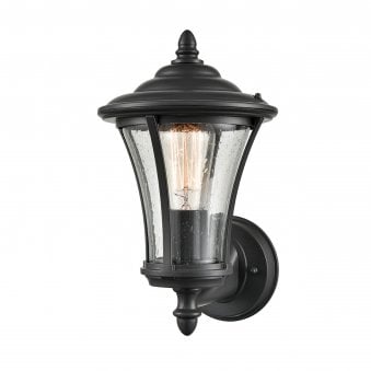 Porcorum IP44 Exterior Up Wall Light in Charcoal Black