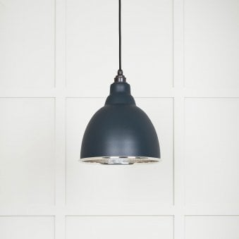 Hammered Nickel Brindley Pendant in Soot