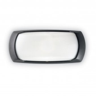 Francy 6w 2700k LED E27 Coastal IP66 Open Wall Light in Black