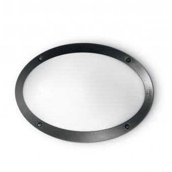 Maddi Coastal IP66 E27 Oval Bulkhead Light in Black