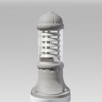 Sauro 500 11w LED Louvred Bollard Light in Grey