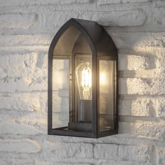 Fairford Exterior Wall Lantern in Carbon Black