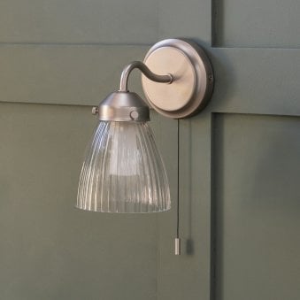 Fovant Bathroom Wall Light in Satin Nickel