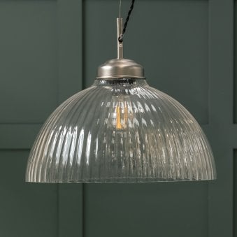 Fovant Large Pendant Light in Satin Nickel 