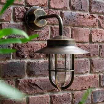 Hanwell Wall Light in Antique Brass