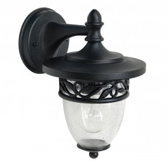 Burford 1 Light Wall Lantern in Black