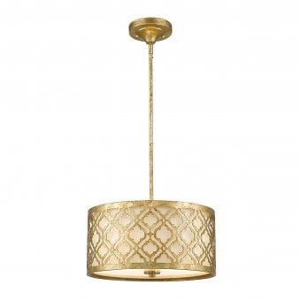 Arabella Duo-Mount Medium Pendant in Distressed Gold