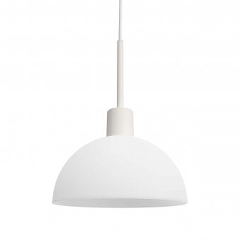 Vienda Single Pendant In White With Opal Glass Shade