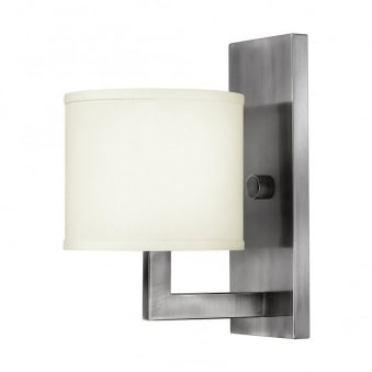 Hampton 1 Light Wall Light in Antique Nickel