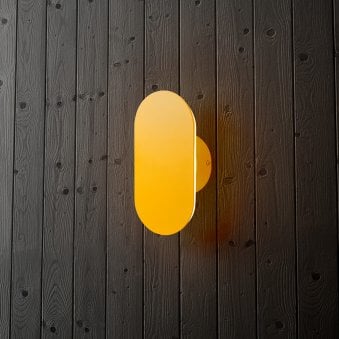 Dida Mini 1.5w LED Outdoor IP44 Wall Light in Yellow