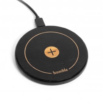 Single Qi Wireless Charger For Humble Rechargeable Lamps In Bamboo