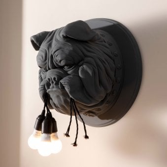 Amsterdam Matt Grey Ceramic Wall Light