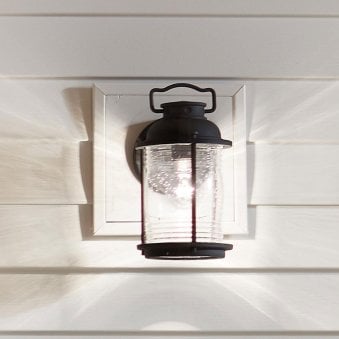 Ashland Bay Small Outdoor Wall Lantern in Weathered Zinc