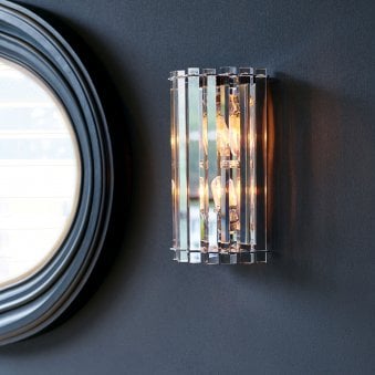 Crystal Skye IP44 LED Wall Light in Chrome
