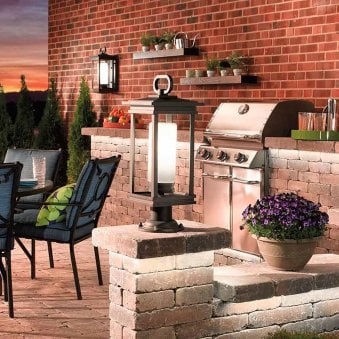 South Hope Large Outdoor Pedestal Light in Rubbed Bronze