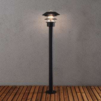 Modena Helsingborg IP23 Outdoor E27 Post Light in Black