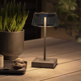 Scilla IP54 USB Charged LED Table Light in Black
