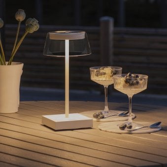 Scilla IP54 USB Charged LED Table Light in White