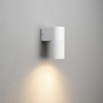Temi IP54 Single Wall Light In White