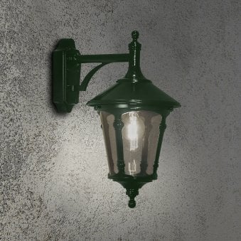 Virgo IP23 Outdoor Wall Light In Green