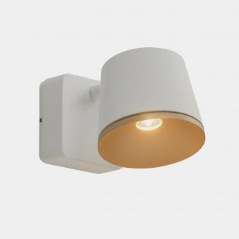 Drone Adjustable White and Gold LED 8.6w 350 Lumen Spotlight