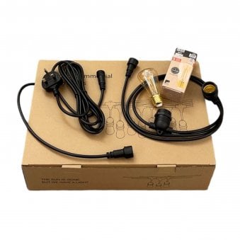 Festival Connect Series Festoon String Light with 4w LED Small Pear Lamps & Plug