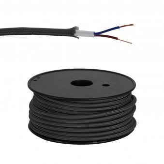 Abode Grey Braided Cable 2 Core 0.75mm