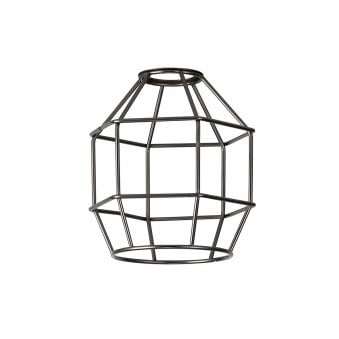 Abode Hexagon 140mm Wire Cage Shade in Black Chrome