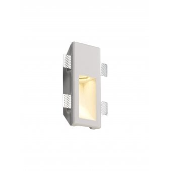 Ide Small GU10 Recessed Wall Light in White Paintable Gypsum