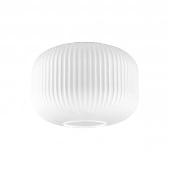 Atherington Pumpkin Shaped Ribbed Opal Replacement Glass Shade