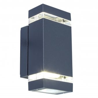 Focus Up and Down LED Wall Light in Dark Grey 