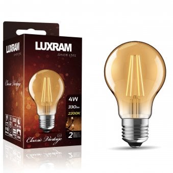 Classic Vintage E27 Extra Warm White Gold GLS LED 4W 2200K 330lm