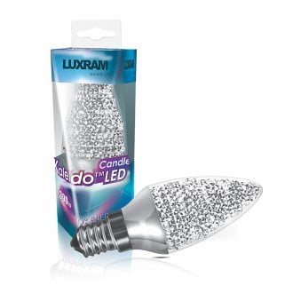 Kaleido E14 Dimmable Chrome & Crystal LED Candle 3.5W 4000K 270lm