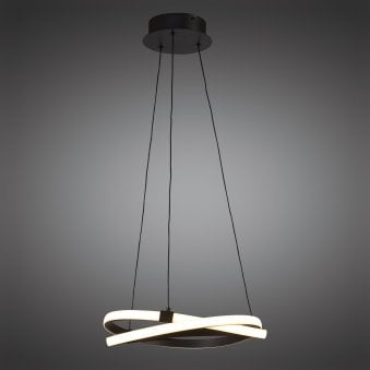 Infinity 30w LED Sculptured Pendant In Brown Oxide