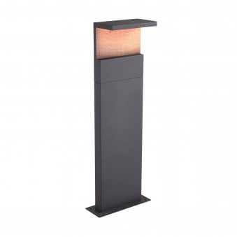 Ruka LED Outdoor Medium Floor Light in Anthracite and Walnut