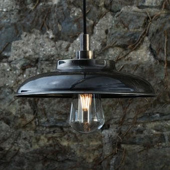 Darya 32cm IP65 Pendant Light in Antique Silver