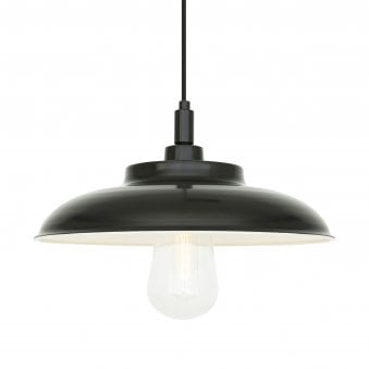 Darya 32cm IP65 Pendant Light in Matt Black